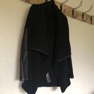 Dex Sweater with Leather-like Sleeves